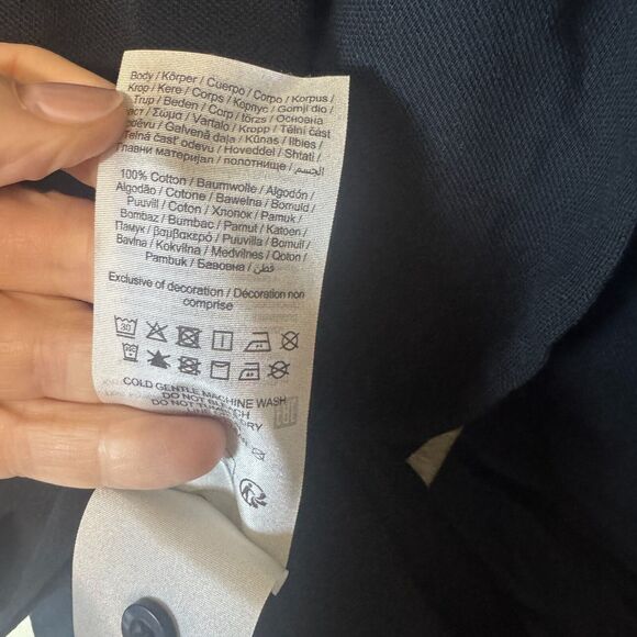 New Selected Homme Polo Shirt Mens S long sleeve Black classic minimalist - Picture 3 of 6